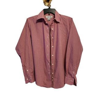 Brooks Brothers Womens Red White Cotton Plaid Shirt Size 6